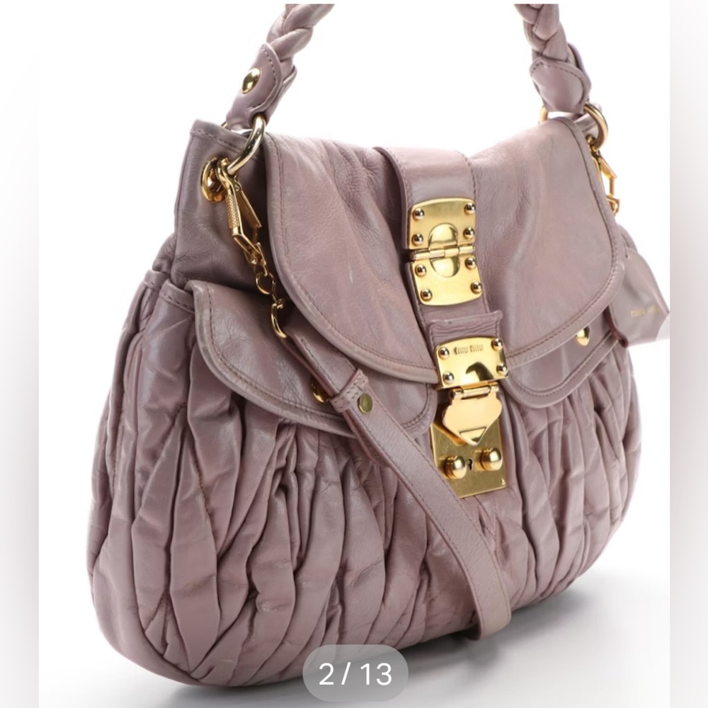 Miu Miu Mughetto Matelasse Lux Leather Coffer Bag - Picture 3 of 13